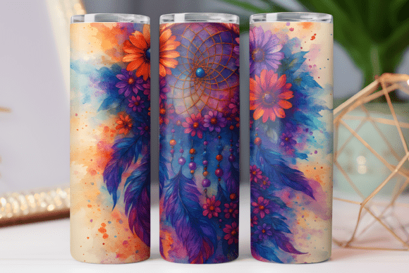 Boho Floral Tumbler Wrap 20oz Design PNG Review