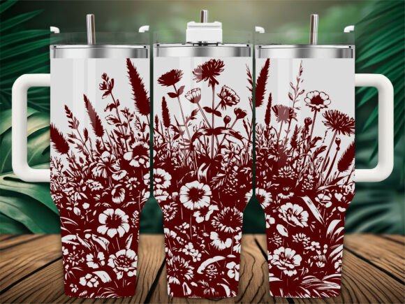 Burgundy Wildflowers Embroidery Design Review