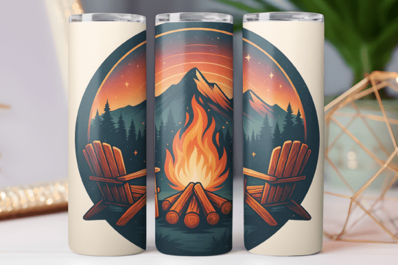 Camping Tumbler Wrap 20oz Skinny Design Review