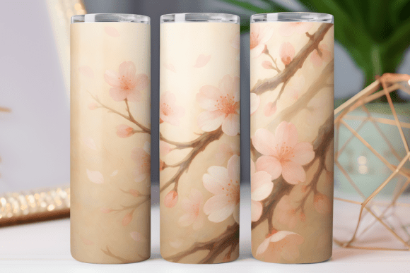 Cherry Blossom Floral Tumbler Wrap Art Review