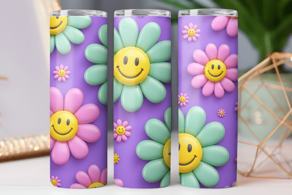 Daisy Retro Floral Tumbler Wrap Design Review