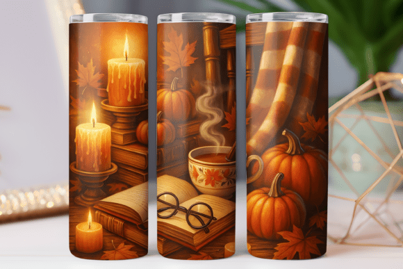 Fall Book Lover Tumbler Design Wrap 20oz Review