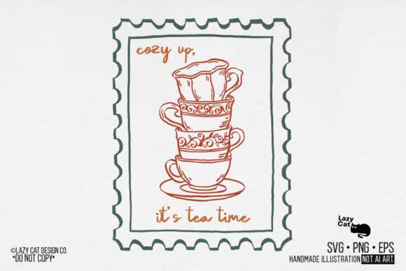 Fall Stamp Cup of Tea SVG PNG Review