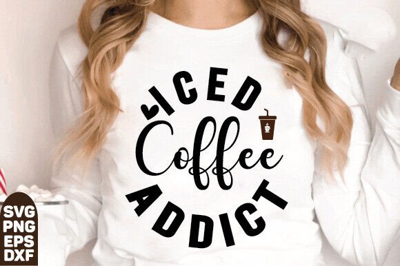 Iced Coffee Addict Svg Design Review