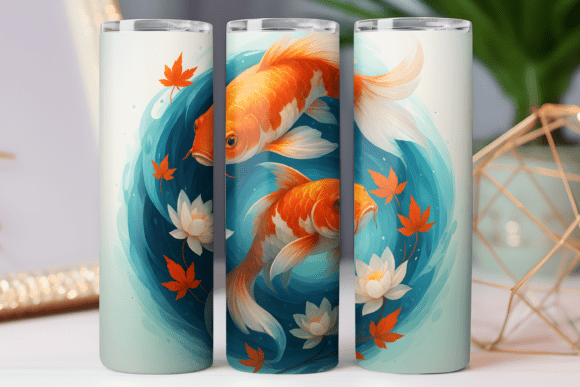 Japan Koi Fish Skinny Art Tumbler Wrap Review