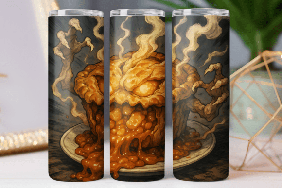 Kawaii Food Art Tumbler Wrap Design PNG Review