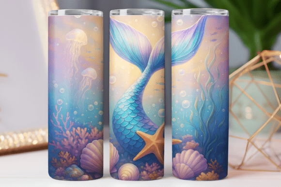 Mermaid Tumbler Wrap Design Review
