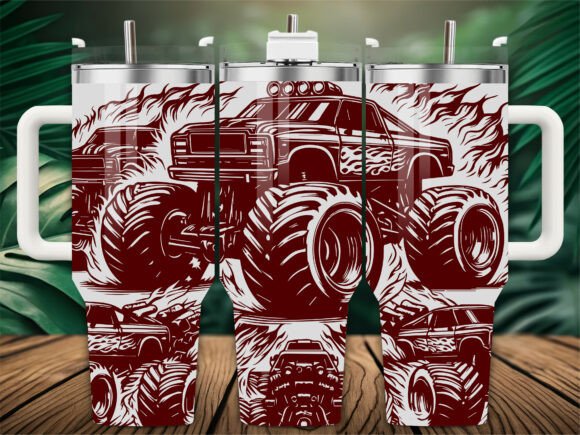 Monster Truck Laser Tumbler Review for Embroidery Projects