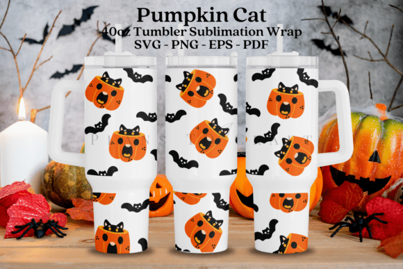 Pumpkin Cat Halloween Tumbler Wrap Design Review