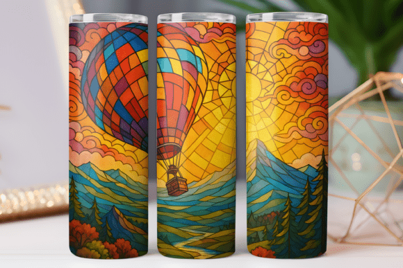 Stained Glass Art Tumbler 20oz Png Wrap Review