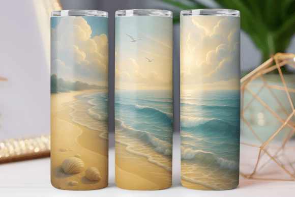 Summer Beach Tumbler Wrap Design 20oz Review