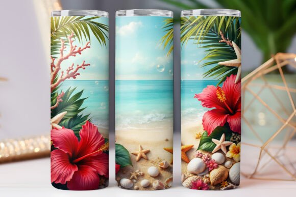 Summer Beach Tumbler Wrap Design Review