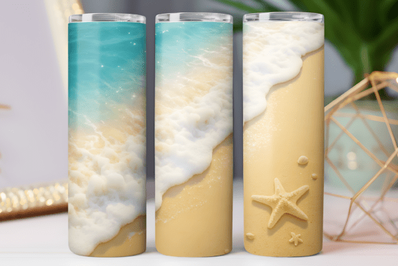 Summer Beach Tumbler Wrap Design Review